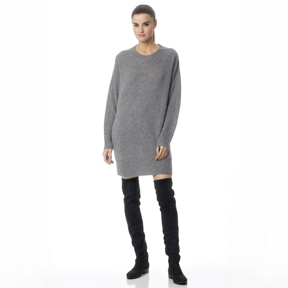 360 Cashmere Adela 100% Cashmere Dress Heather Gray Size XS
